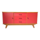 Sideboard massif red 50s compass