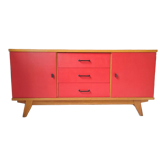 Sideboard massif red 50s compass