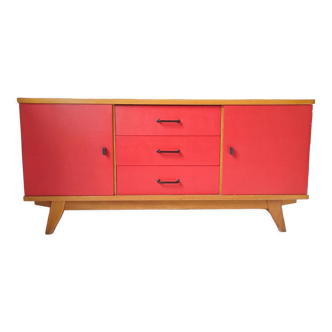 Sideboard massif red 50s compass