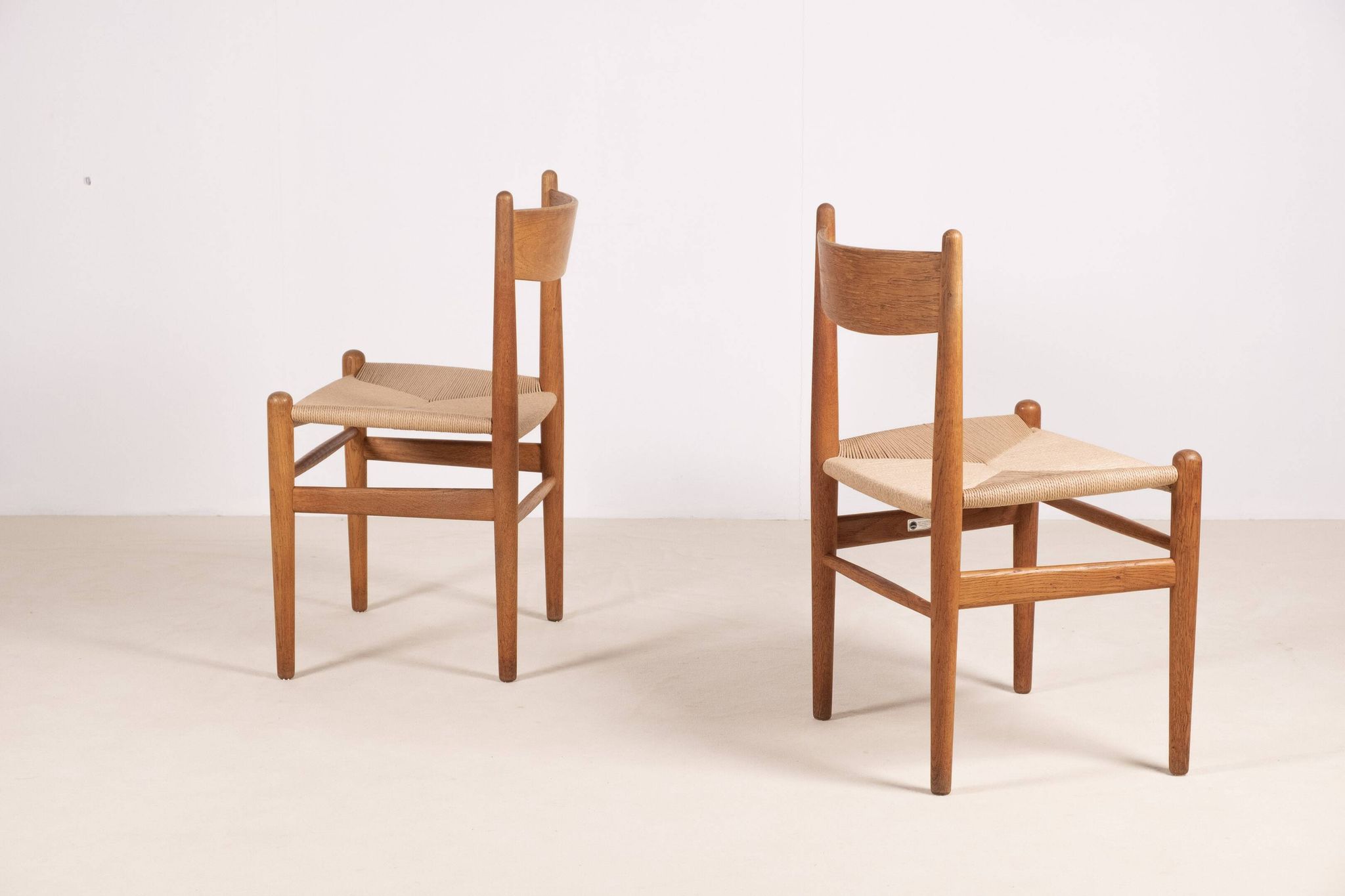 6x Hans J. Wegner Dining Chair CH36 in Oak, 1970s Denmark