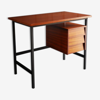 Vintage desk, wood and metal