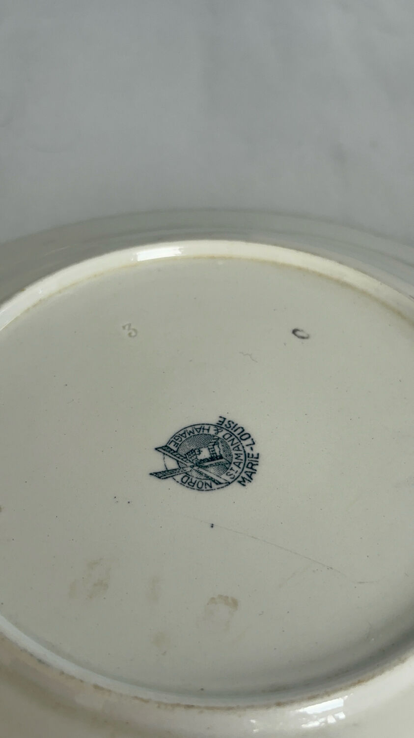 Old Saint-Amand & Hamage model Marie-Louise terrine bowls