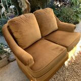Golden velvet toad sofa