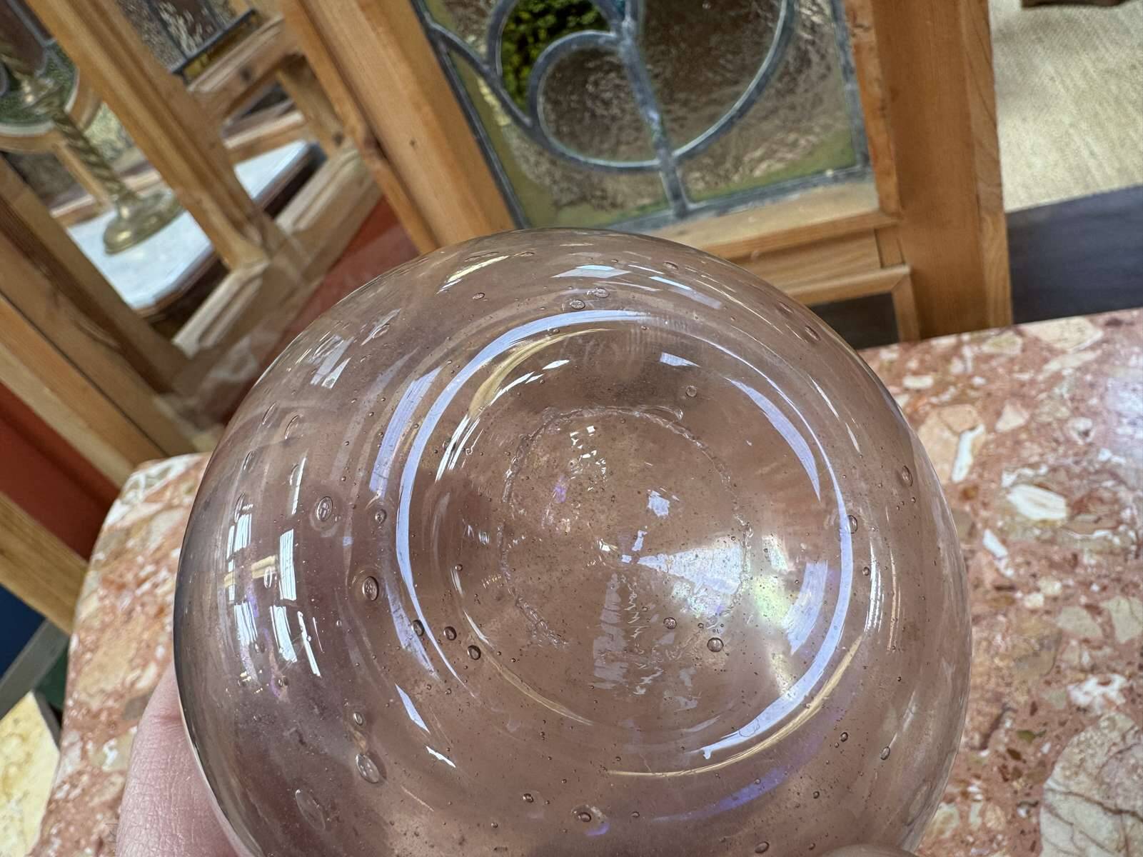 Single flower vase in blown glass BIOT