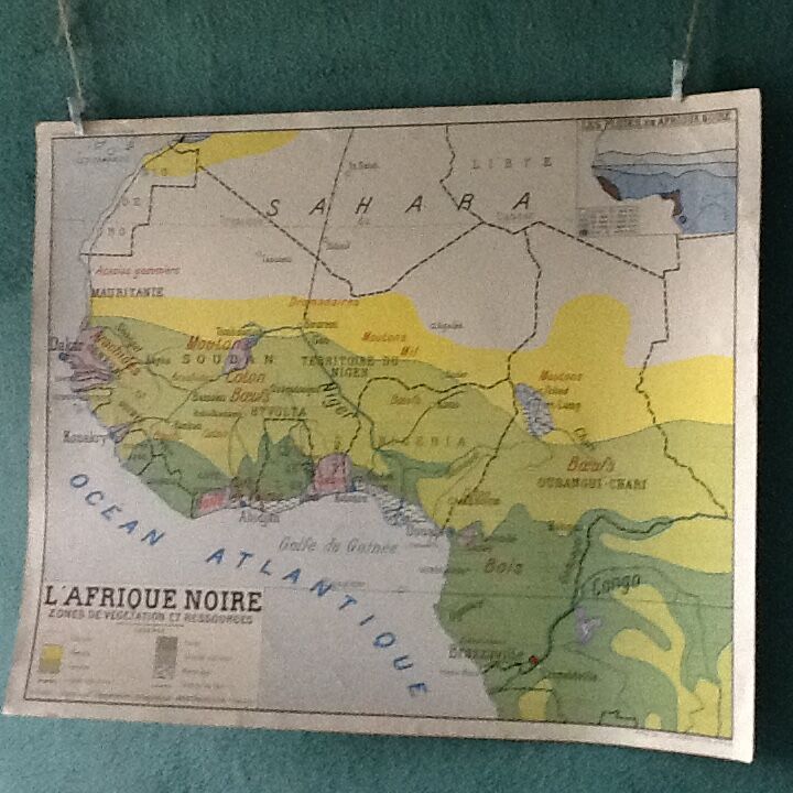 Geographic vintage - black Africa map
