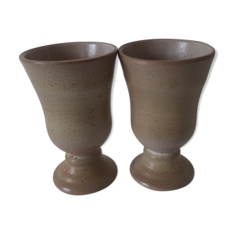 Set fo two sandstone cups