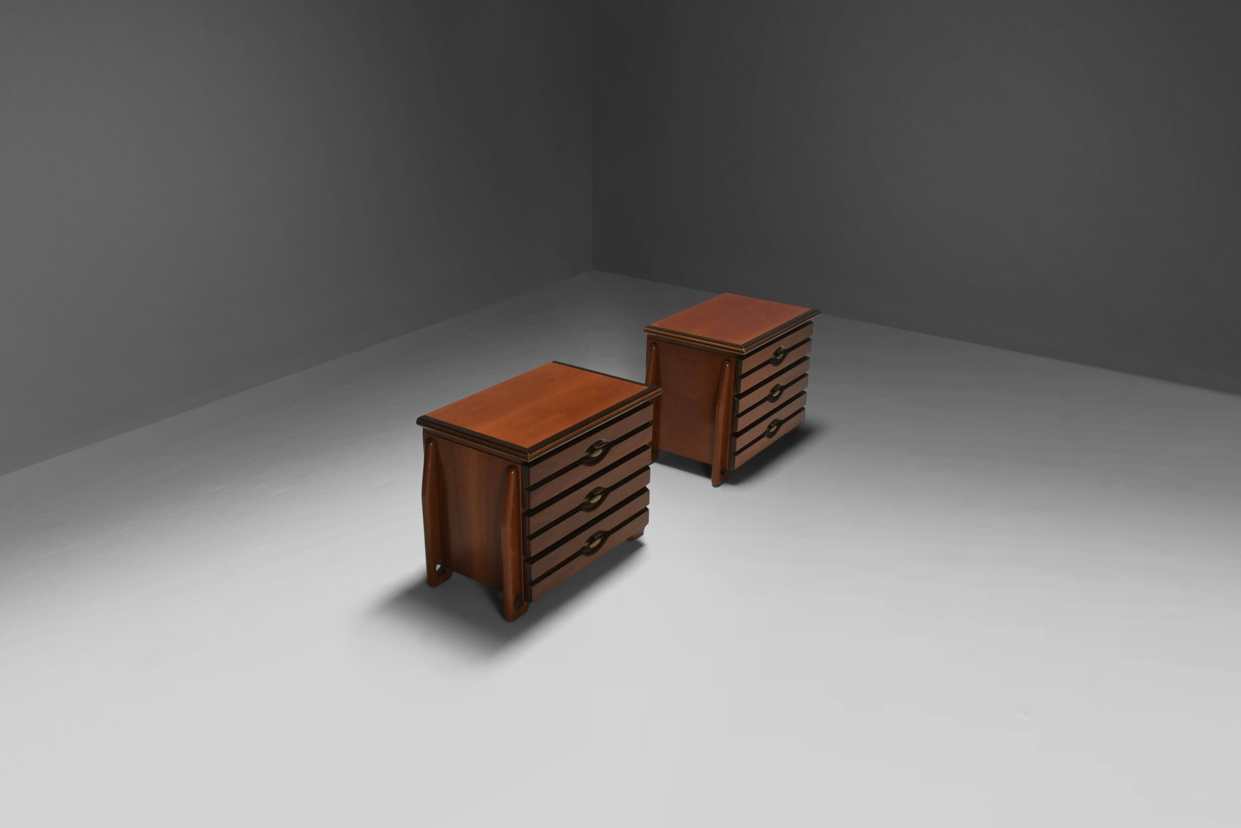Set of Walnut Cabinets by Mobil Girgi