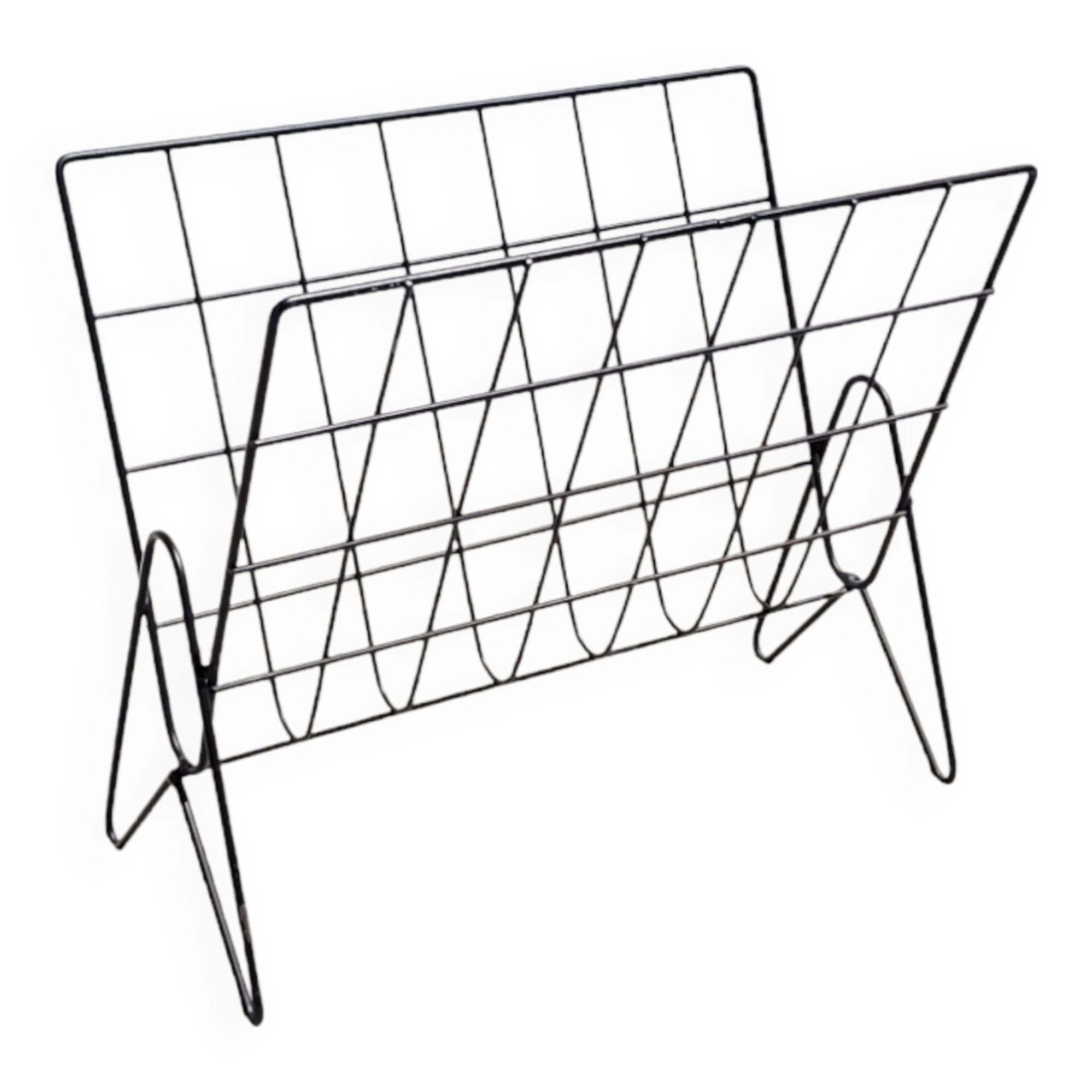 80s style graphic magazine rack