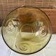 Large art deco yellow glass bowl, diameter 28.5 cm