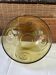 Large art deco yellow glass bowl, diameter 28.5 cm