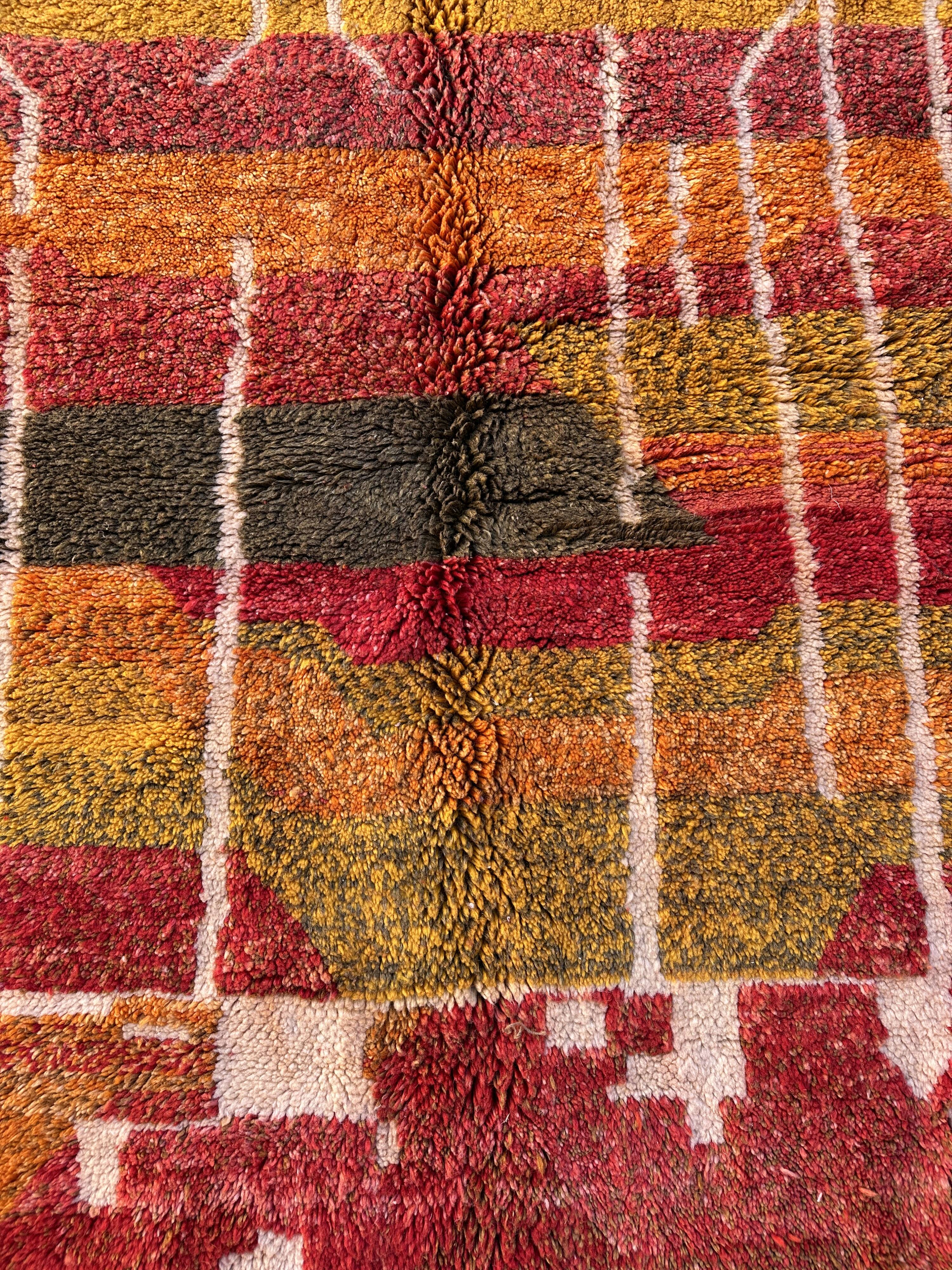 Tapis Marocain  Beni M'Rirt coloré - 217 x 302 cm