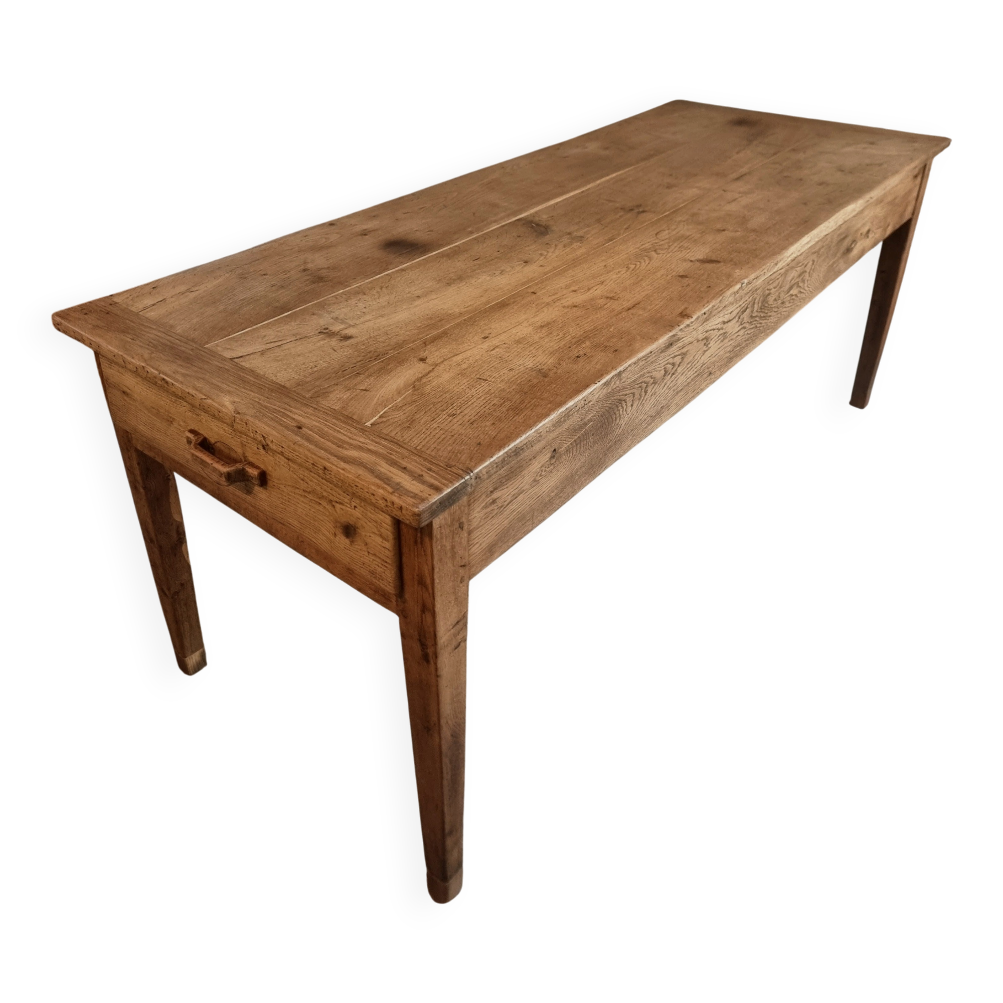 Table de ferme ancienne en chêne, table à manger, Auvergne, vers 1750–1800