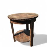 Table d'appoint ancienne en bois sculpté