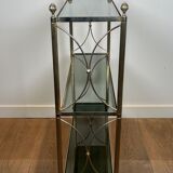 Neoclassical style silver-plated metal shelf attributed to the Jansen company