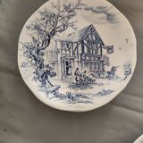 4 assiettes bleus Gien Wedgwood