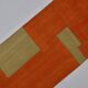 Couverture kilim vintage orange et verte, référence 3857
