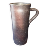 Glazed terracotta pitcher signed jean dubost