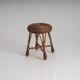 Vintage rattan & wicker stool – plant stand