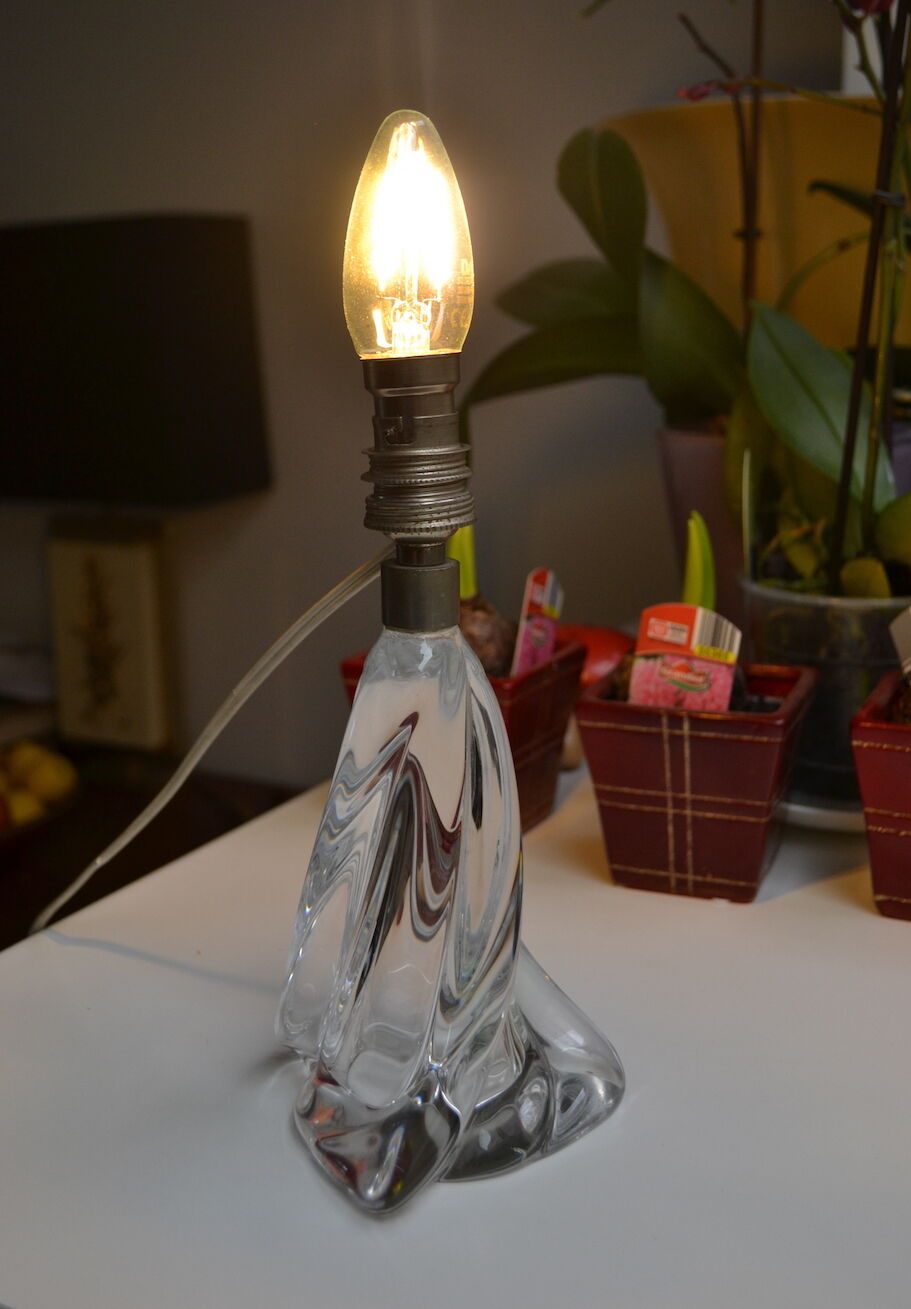 Vintage crystal lamp foot