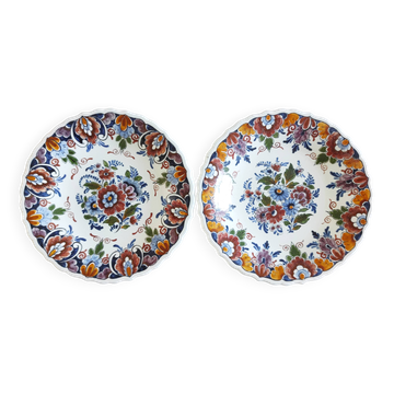 Paire d'assiettes Oud Delft