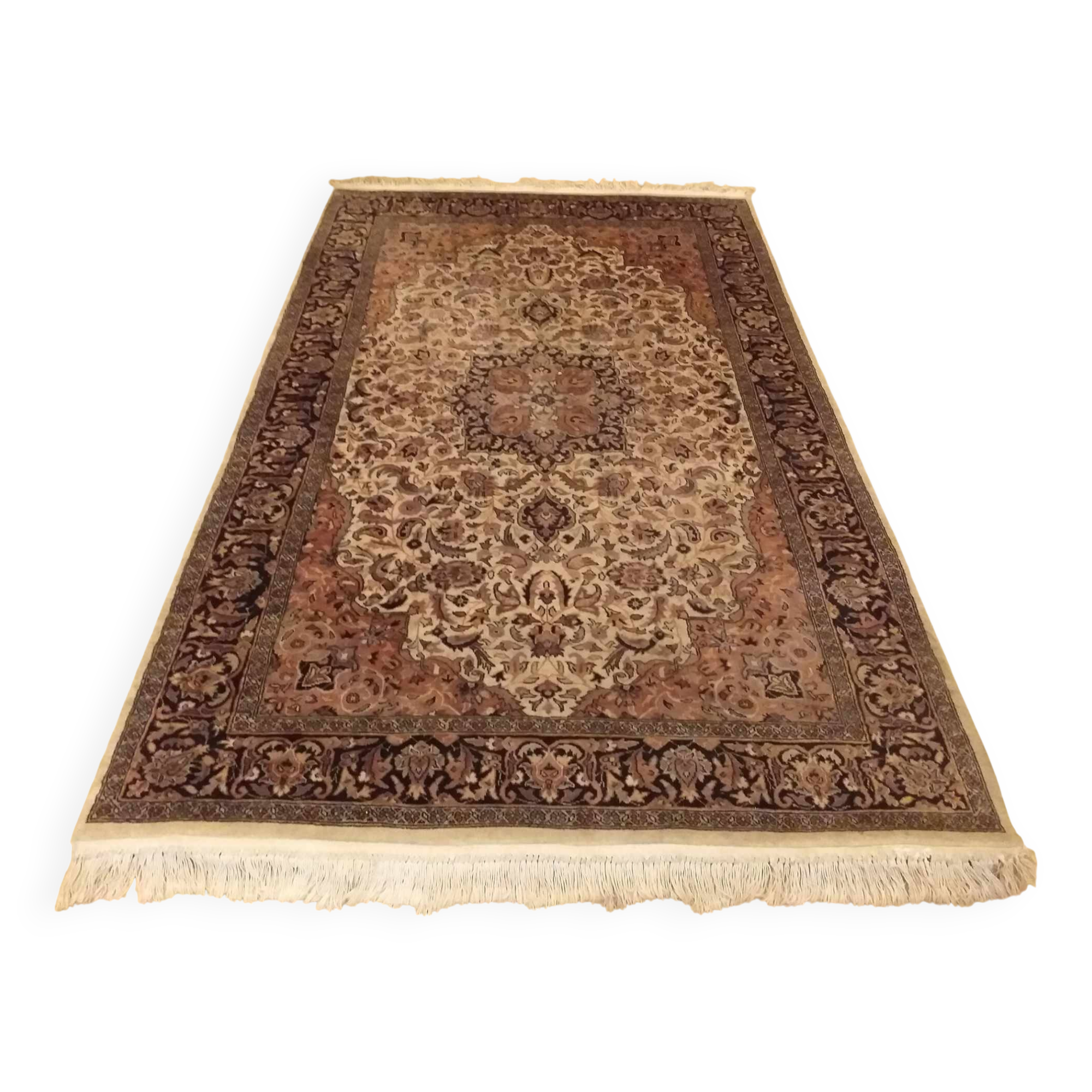 Handmade Indo Tabriz rug 210x127cm