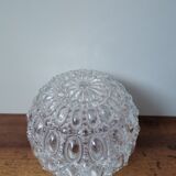 Globe of vintage molded glass lamp bubbles portable suspension
