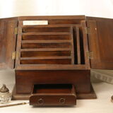 Antique table cabinet in solid mahogany XXth