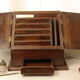 Antique table cabinet in solid mahogany XXth