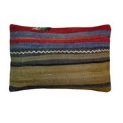 Vintage turkish handmade kilim cushion cover , 30 x 50 cm