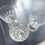 3 wine/water glasses 13.5 cm Cristal d'Arques model Louvre Vintage
