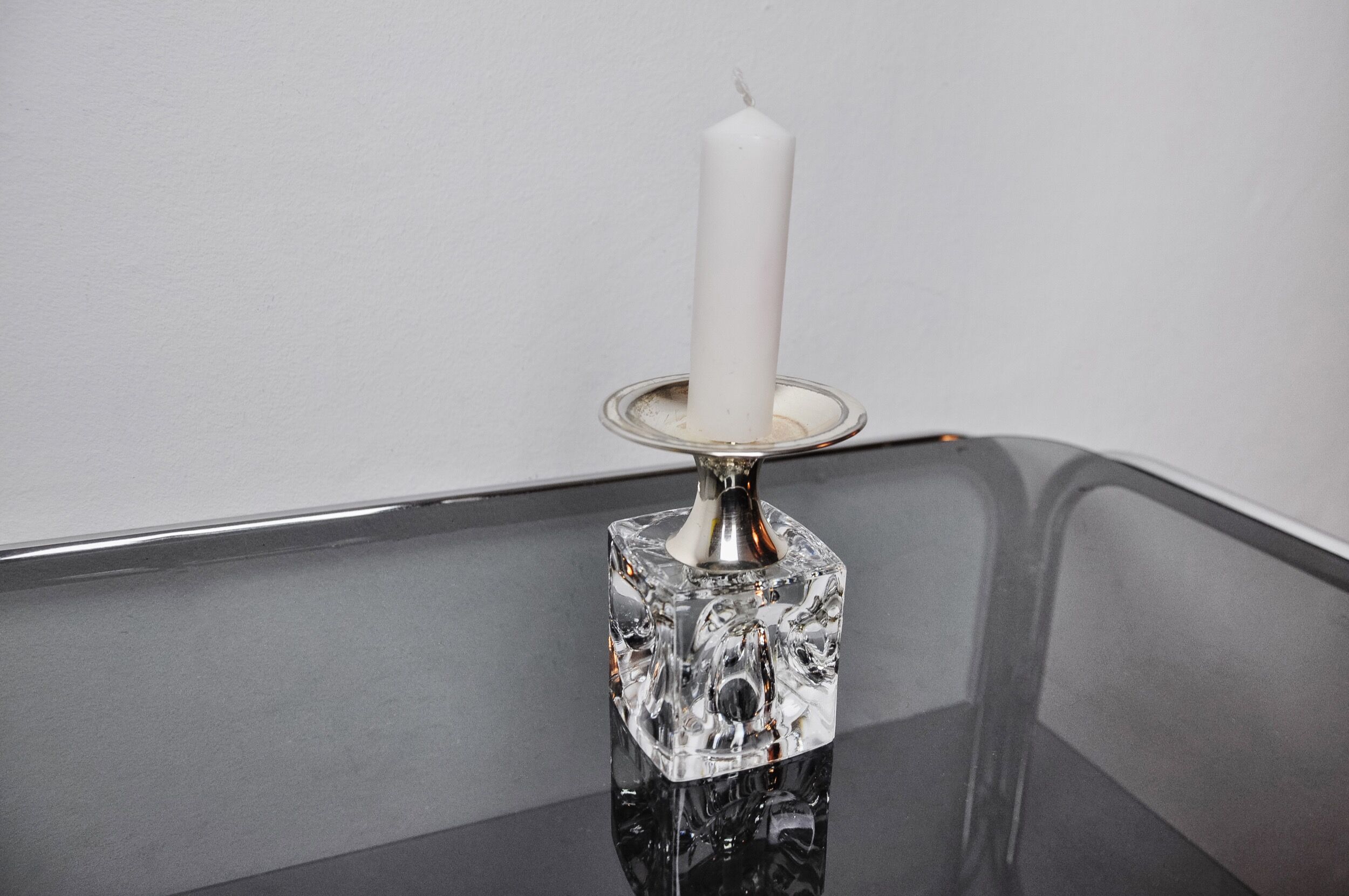 Ice cube candlesticks by Peill & Putzler, Germany, 1970