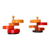 Extendable space-age pivoting bowls from the mid-century by Emsa, 1960s, set of 2.