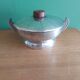 Art Deco sugar cream in silver metal