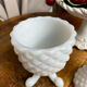 Pineapple bonbonnière in white opaline