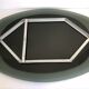 Veca mirror and 2 matching Veca wall lights made in Italy.