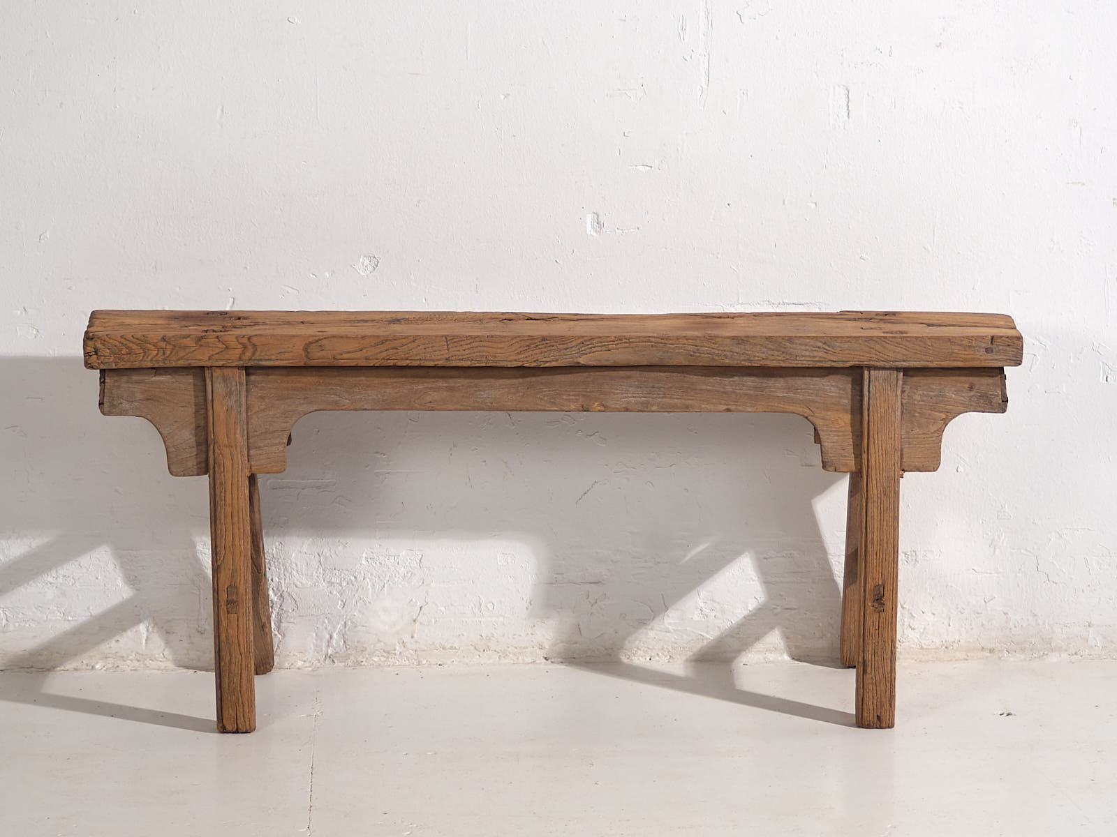 Antique Chinese bench with traditional assembly (c.1870)