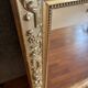 Miroir doré cadre ancien bois et stuc