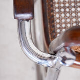 Restored Bauhaus Armchair, Marcel Breuer, Thonet, Beech, Chrome, Germany, 1930s