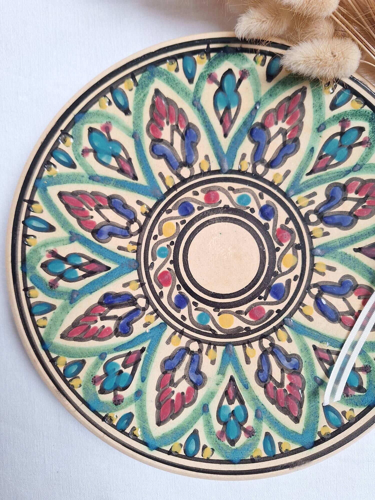 Hand-painted artisanal plate