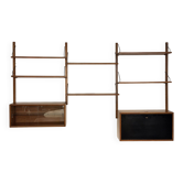 Teak wall library in the style of Poul Cadovius – 1960s