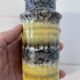 VEB Haldensleben 3092/D Vase - Small Yellow & Gray East-German GDR Ceramics