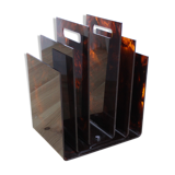 Maison Mercier plexiglas tortoiseshell magazine holder