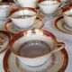 Vilatte Limoges Porcelain Coffee Service 13 Pieces, 11 People 1950