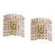 pair of crystal wall lights by Kinkeldey, Germany, 1970s.