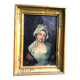 École française de la fin du XVIIIeme.huile sur toile.portrait de jeune femme