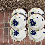 Gien - 6 flat plates - tournefeuille