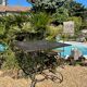 Table de jardin en fer forgé