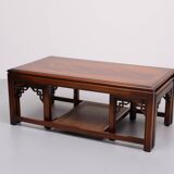 Drexel Chippendale Coffee table and 2 insert Tables 1970s