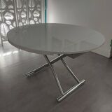 Retractable round table