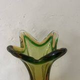Amber Murano glass vase circa 1960
